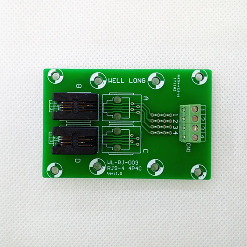 RJ9 4P4C прямоугольный домкрат 2 Way Buss Breakout Board клеммный блок разъем.|Клеммные колодки|