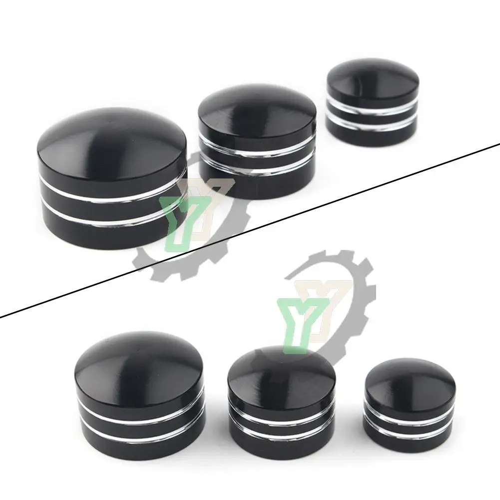 

For Harley Davidson Models Universal 10Pcs/Set 9mm 11.5mm 13mm Chrome Aluminum Inner Schrauben Motorcycle Bolts Topper Cap Cover