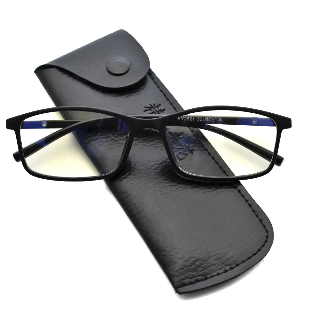 

2020 New Anti Blue Light Blocking Glasses Anti Eye Fatigue Computer Glasses Black Eyewear Frame Retro Square Eyeglasses With Bag