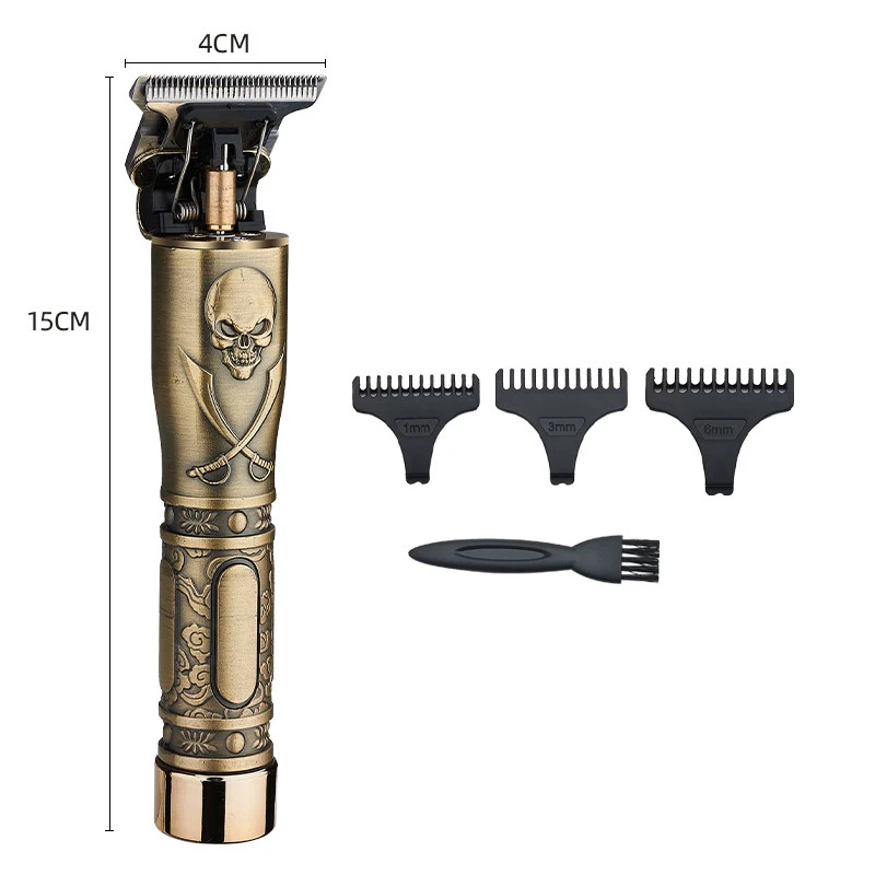 

USB Rechargeable Hair Trimmer Electric Cordless Hair Clipper Shaver Bareheaded Trimmer Men Barber Hair Cutting Machine 0mm Razor