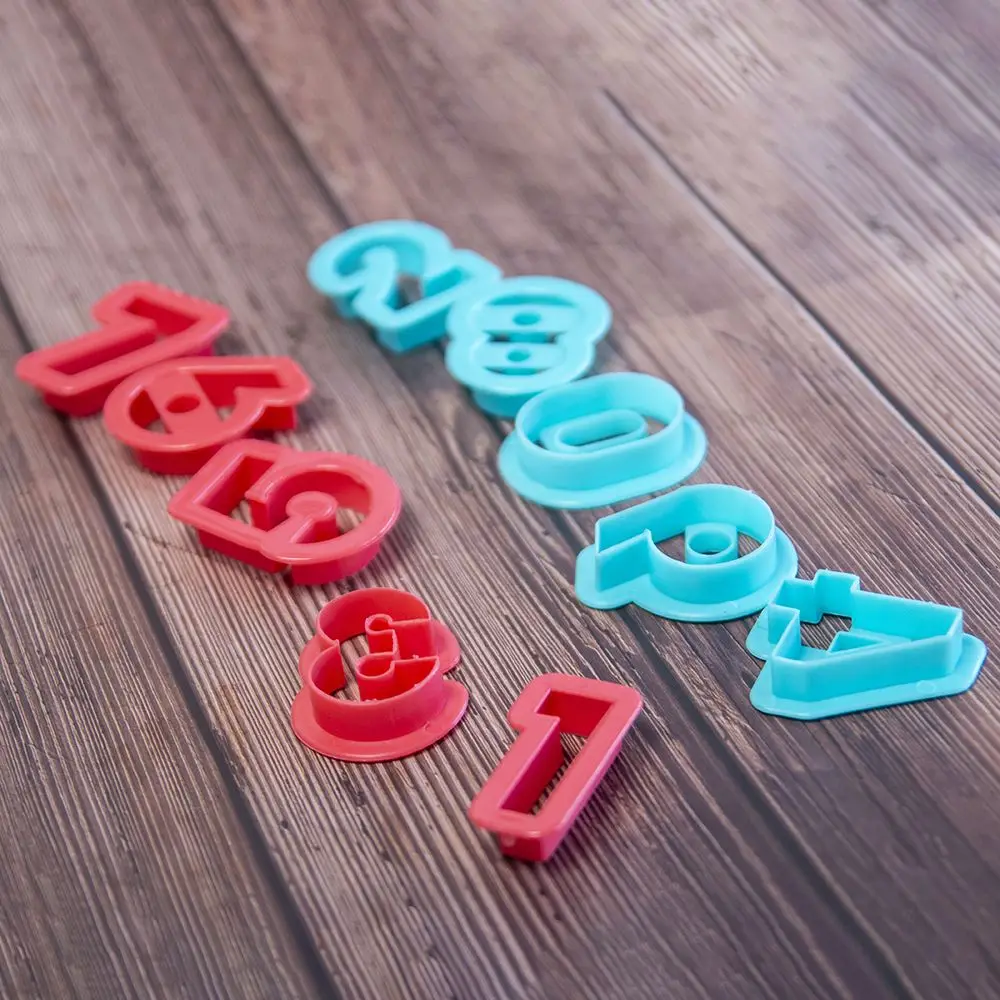 10 шт./компл. 3D форма с цифрами DIY Fondant для торта резак печенья Форма украшения