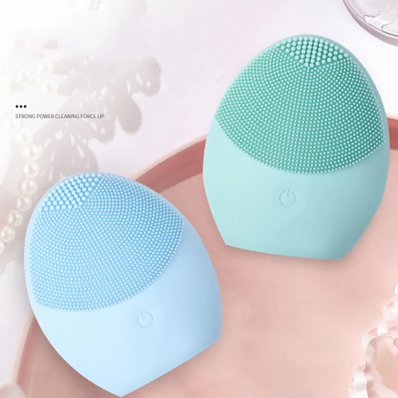 Face Cleaning New Mini Battery Electric Brush Tool Silicone Cleaner Deep Hole Waterproof Beauty Soft | Красота и здоровье