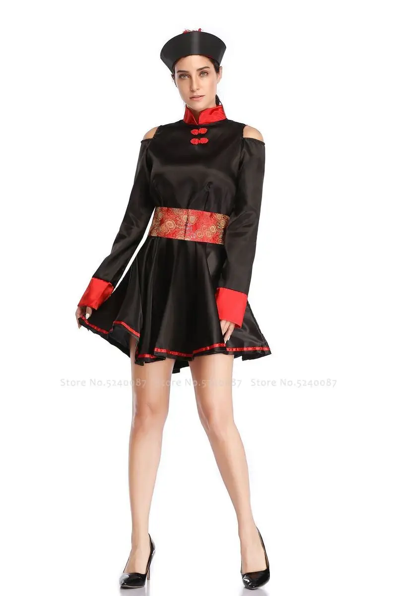 Хэллоуин китайская Династия Цин карнавал зомби косплей страшный костюм женский