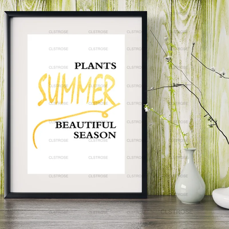 

Modern Decorative Painting Green and Botanical Paintings and Letters Poster Hd Home Wall Waterproof Ink Art Deco Canvas Painting