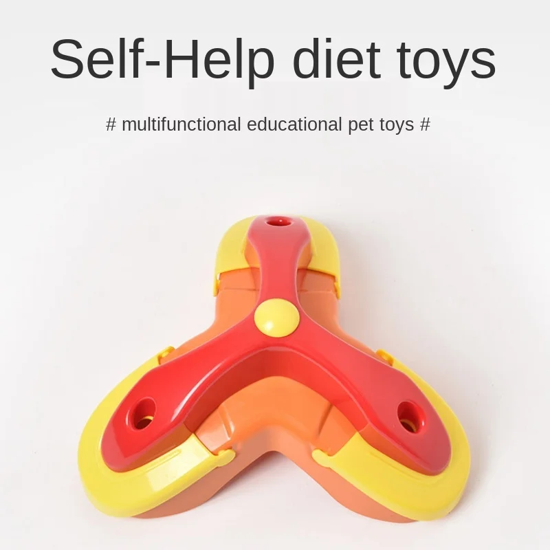 

Dog Triangle Treasure Box Slow Food Bowl Pet Treasure Hunting Food Box Plate Advanced Training Pet Products Educational Toys