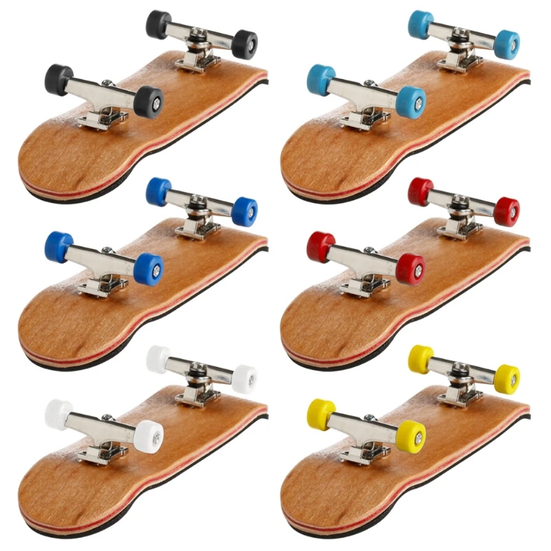 

1Set Wooden Deck Fingerboard Skateboard Sport Games Kids Gift Maple Wood Set New J2HD