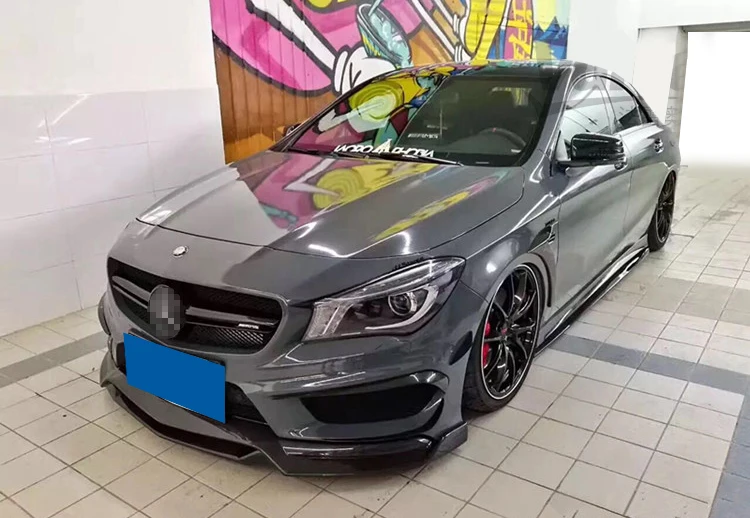 

Ins2021 For W117 Benz Cla 200 220 260 45 Refitting Carbon Fiber Lip Shovel Front Spoiler Blade