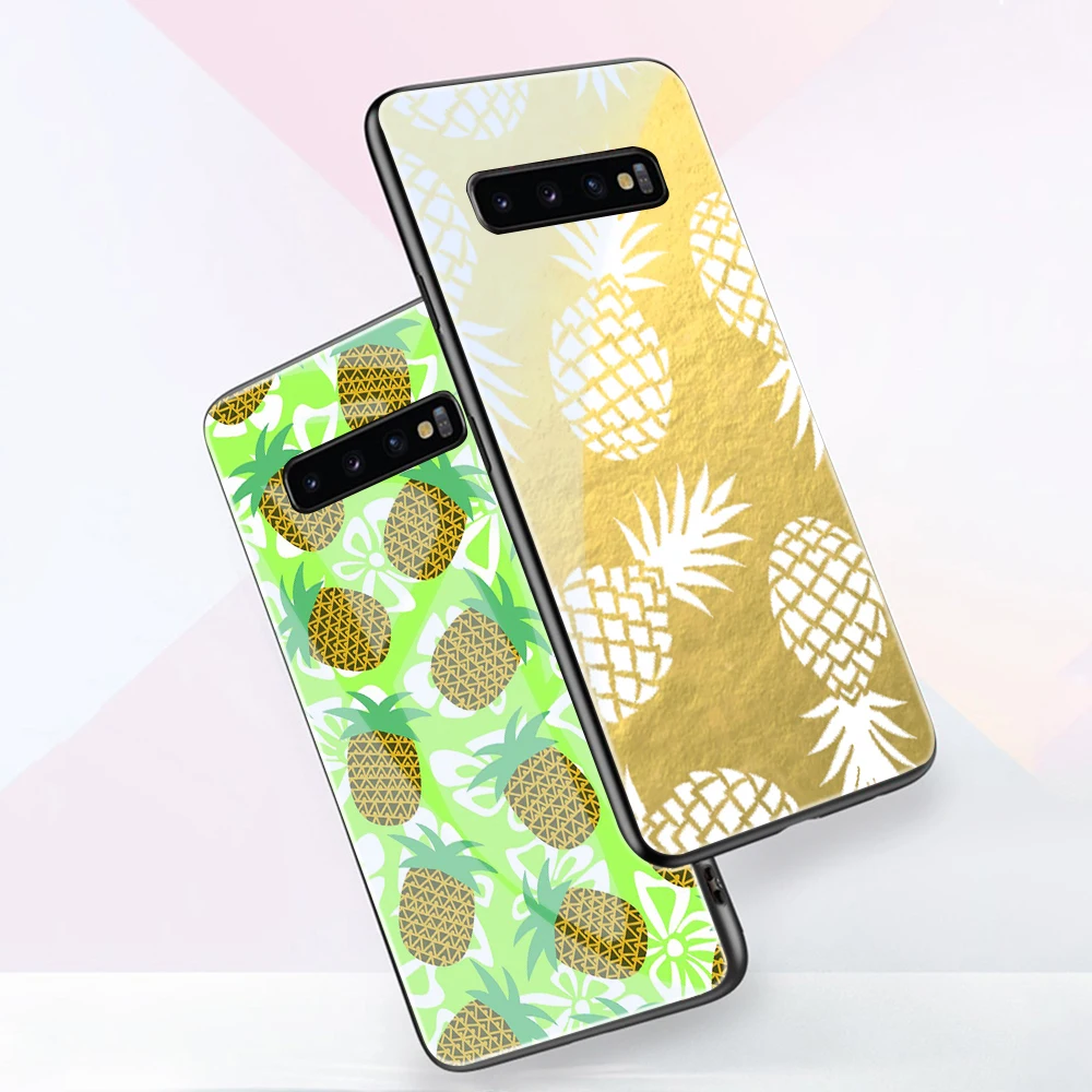 

Pineapple Case For Samsung Galaxy S21 S10 S9 S8 S10e S20 Ultra A51 A71 A50 A01 A20E A70 Note 20 10 9 8 Plus Tempered Glass Funda