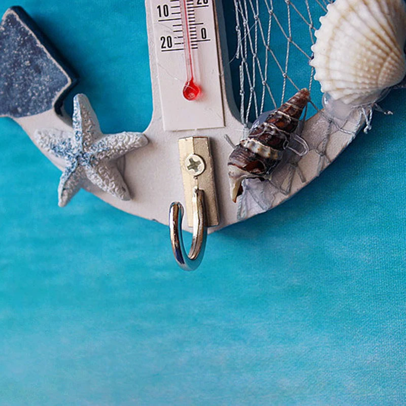 1 шт. деревянный термометр в виде якоря ремесла искусство настенный крюк счетчик