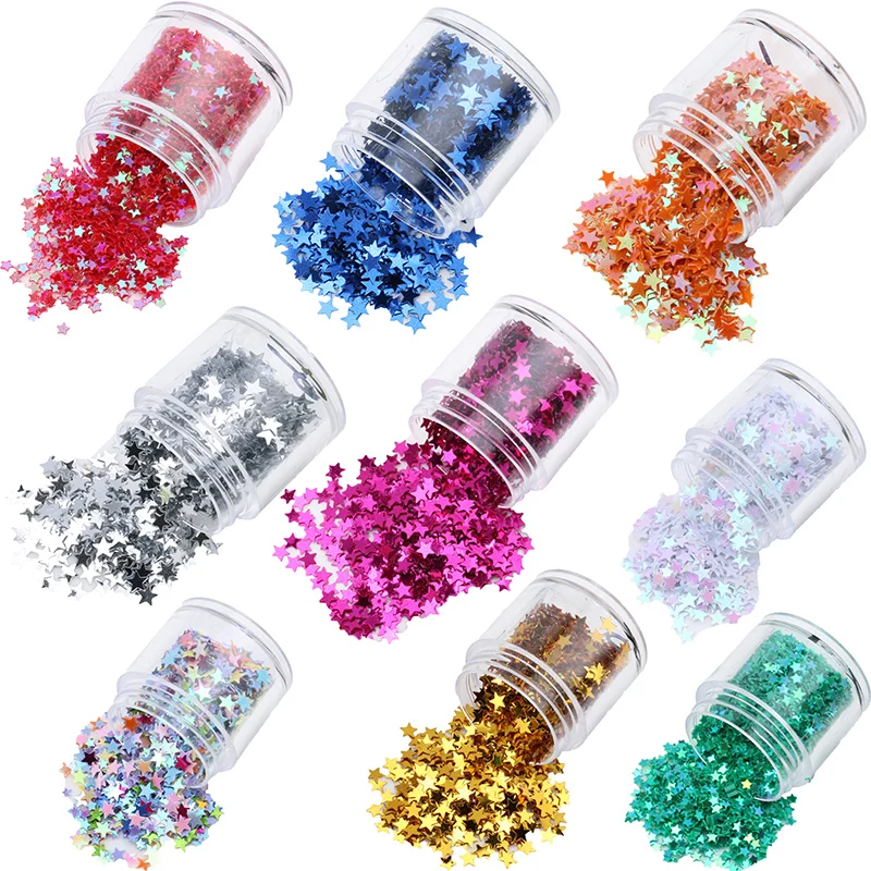 3 мм Мини расшитая блестками звездочками для макияжа ПВХ свободного кроя с и