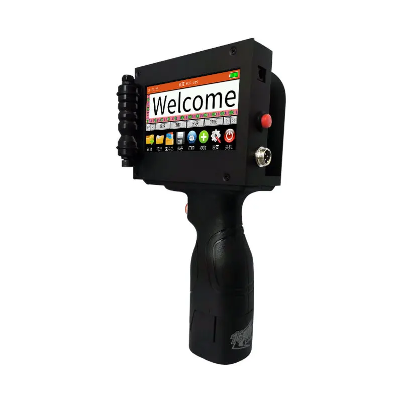 

17 Languages Handheld 25.4mm Inkjet Printer 600DPI Touch Screen Logo Qr Bar Batch Date Number Label Printer with Sensor 1684