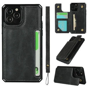 luxury slim fit premium leather cover for iphone 11 12 mini pro xr xs max x 7 8 plus wallet card slots shockproof flip case free global shipping