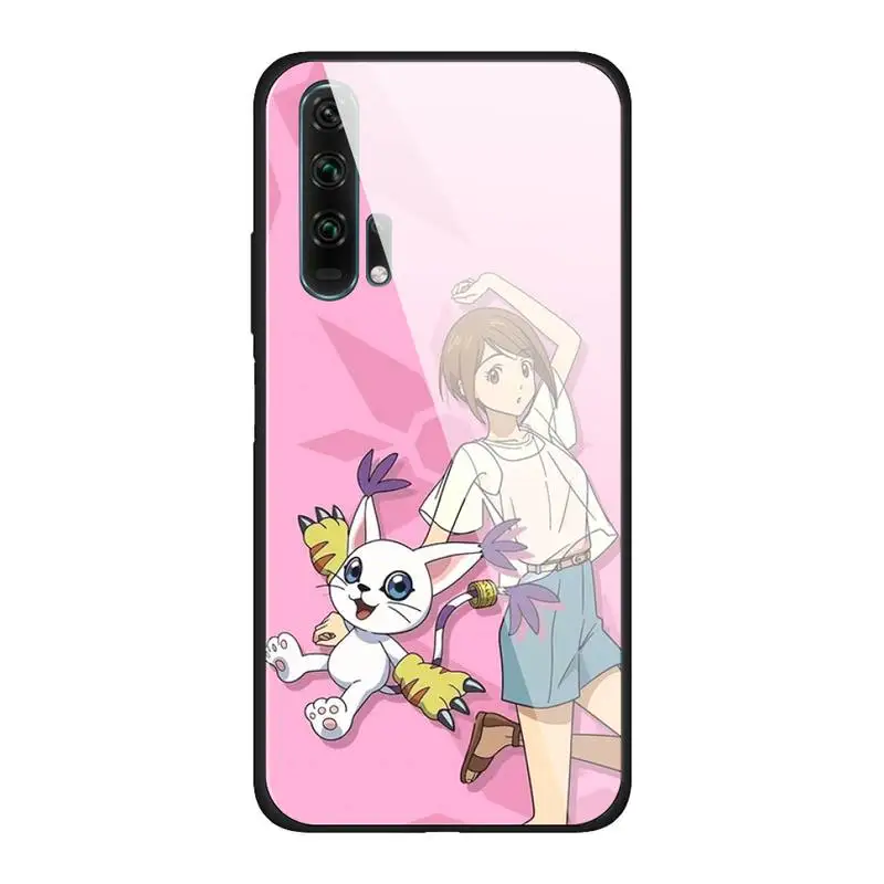 

Digimon Phone Case For Huawei Mate 9 10 lite 20Pro&Tempered Glass Back Cover For Honor 7A 8X 9 10 V10