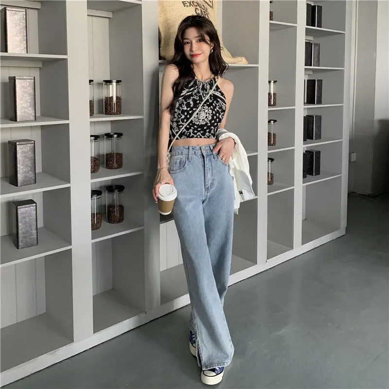 Топ женский шифоновый без рукавов Модный облегающий винтажный принт в стиле