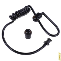 hot sale black spring air tube replacement walkie talkie headset coil acoustic air tube earplug replacement radio headset