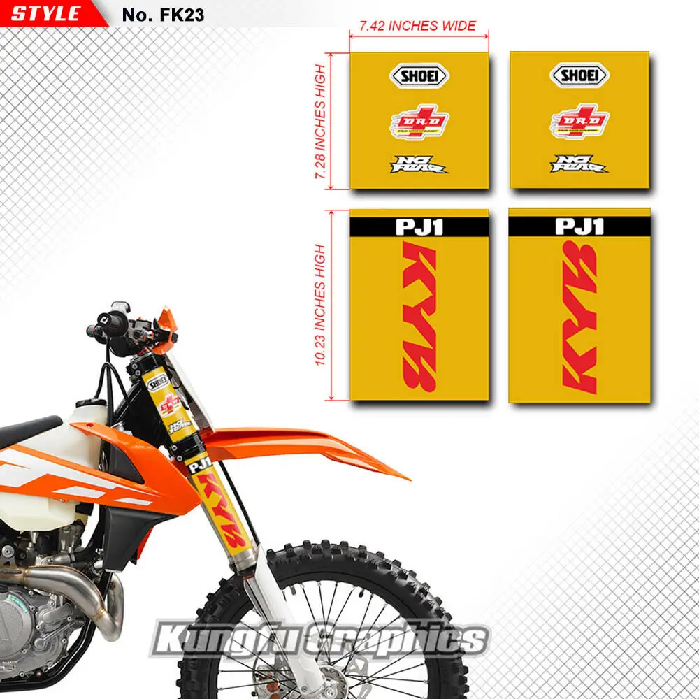 KUNGFU графика на заказ защита для передней вилки Декор MX наклейки подвески