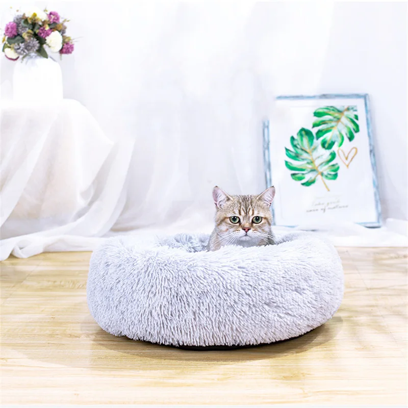 2019 зимняя теплая кровать для собак и кошек мягкая флисовая домашних животных