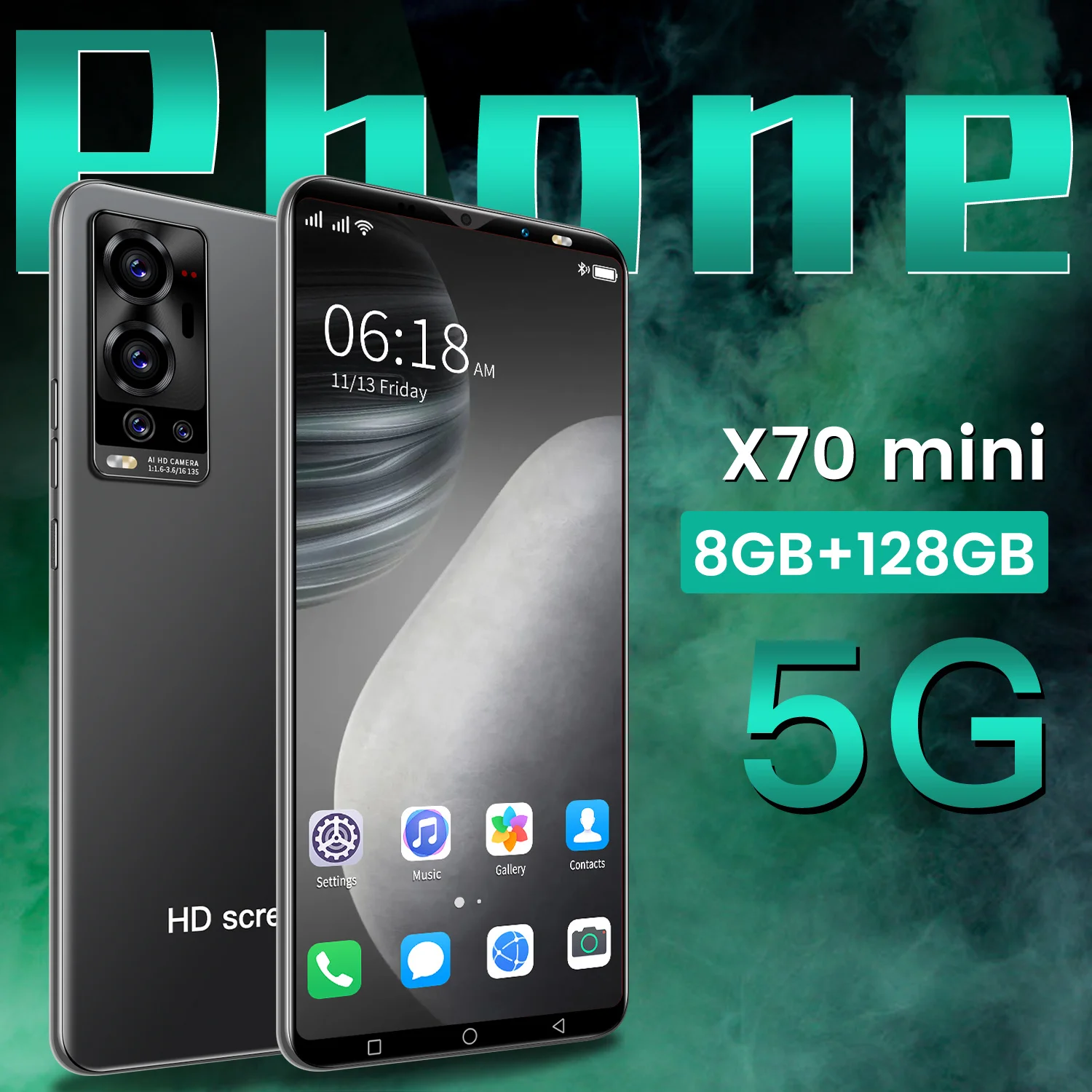 

Andriod 10,0 X70Mini, 5,1 , 8 + 128 , 10 , 24 + 48 , 4800