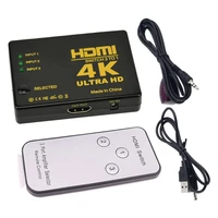 4k2k hdmi switch splitter 3 in 1 out port hub hdmi video switch switcher hdtv audio video converter adapter with remote control