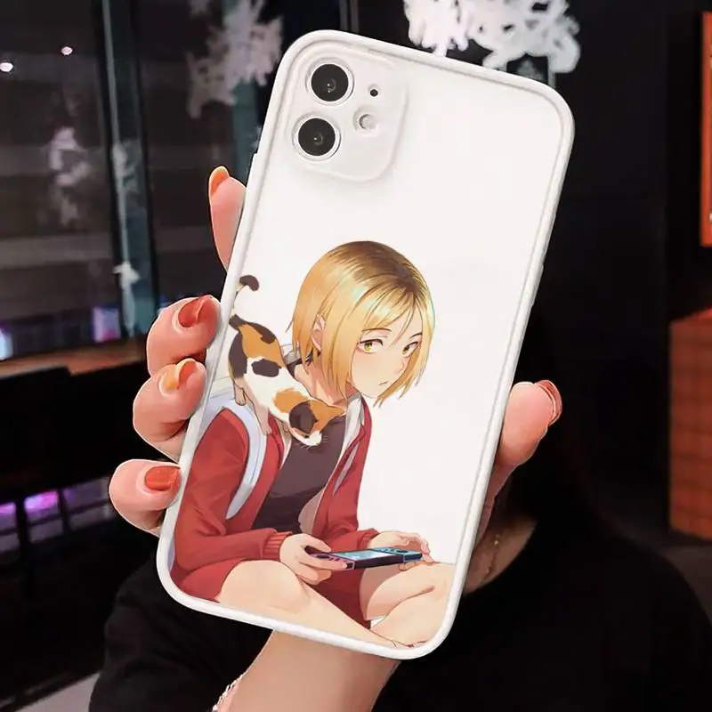 

Kenma Kozume Haikyuu Phone Cases Matte transparent For White iPhone 12 Mini 11 Pro XR XS Max 7 8 Plus X Back Cover