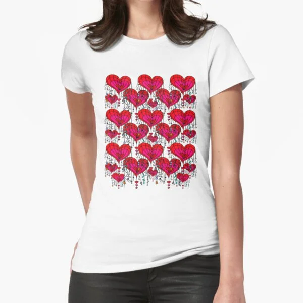 

Футболка с принтом в виде сердца и колокольчиков на День святого Валентина