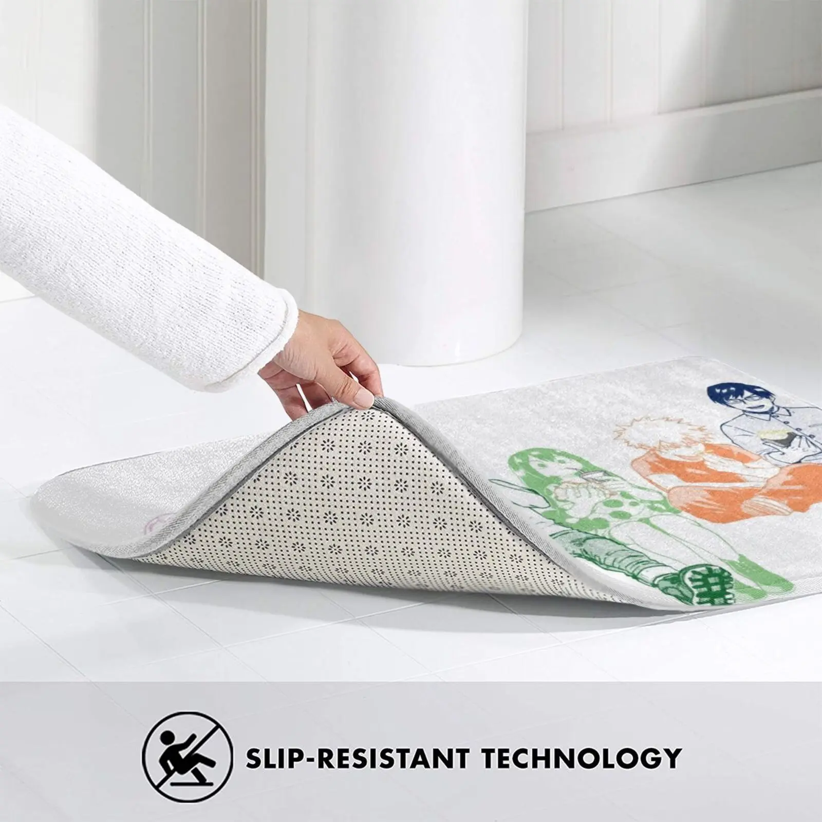 Цветной коврик для отряда Противоскользящий входной двери в спальню Uraraka Ochako