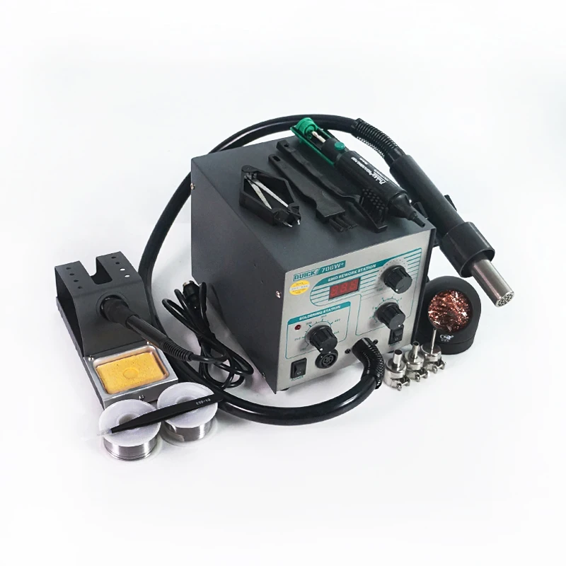 QUICK-706W + цифровой ESD тепловой фен паяльная станция сварочный Утюг 220 В для SMD