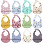 Детские Мультяшные нагрудники силиконовый нагрудник, водонепроницаемый слюнявчик для новорожденных, регулируемая ткань для слюны, Прямая поставка