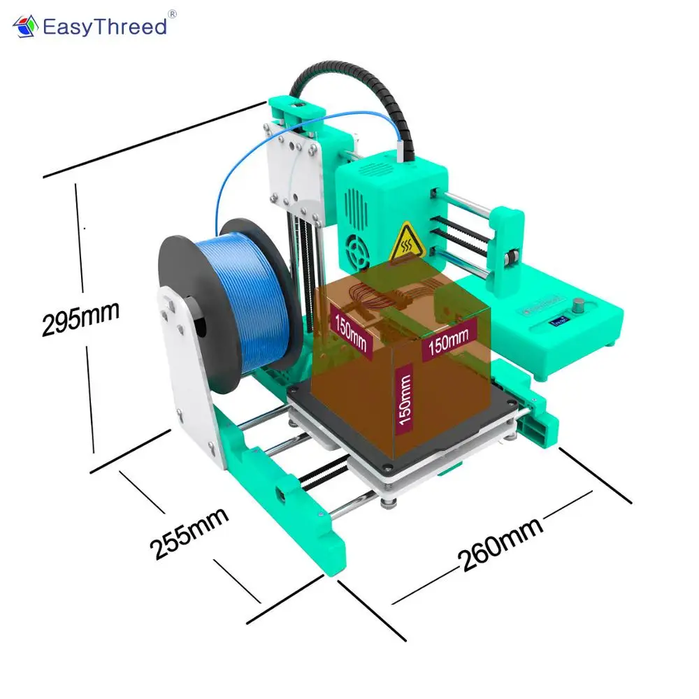 Easythreed X4 Mini Build Volume 150mmx150mmx150mm Hotbed Small Education Entry Level Consumer Personal 3d Printer Students Gift |