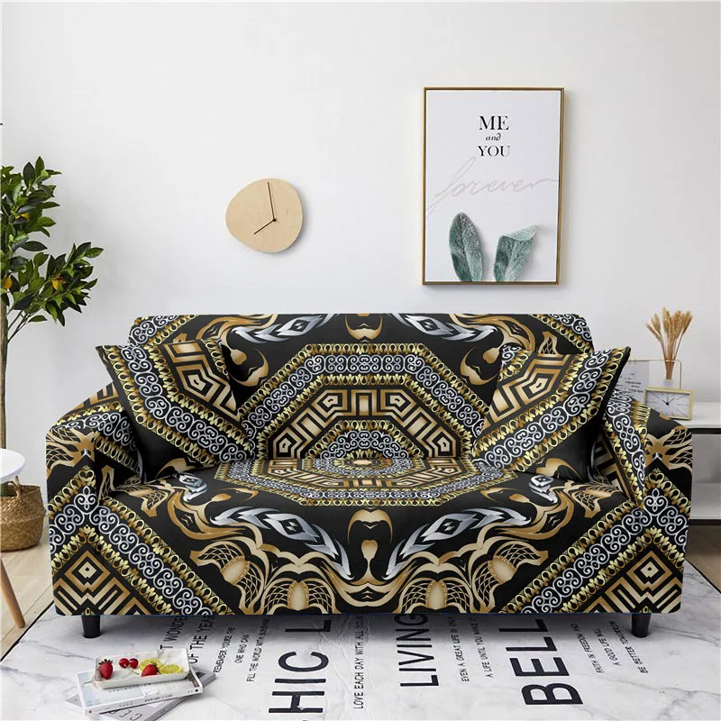 

Luxury 3D Bohemia Print Stretch Sofa Seat Cover Sofa Cover Slipcover for Living Room Elastic Sofa Cover 1/2/3/4 Seater