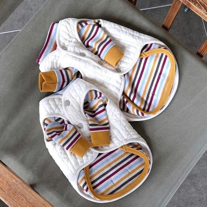 Одежда для собак роскошный модный зимний костюм щенка футболка + жилет маленьких