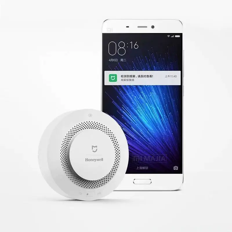 Xiao mi jia Honeywell детектор дыма датчик Пожарной Сигнализации работает с