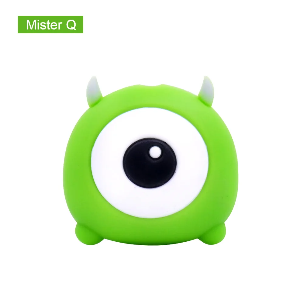 Mister Q ЦУМ милый укус животных кабель протектор для iPhone USB кабель для передачи данных Органайзер чомперы мультфильм укусы провода намотки держатель телефона - Цвет: Mister Q