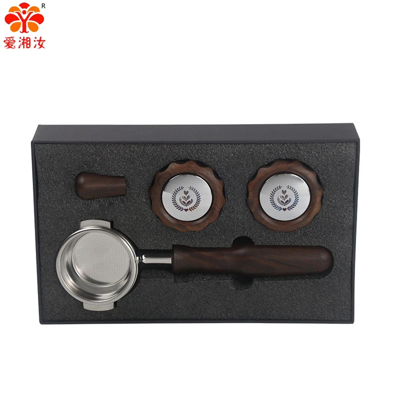 

E6 Coffee Maker Bottomless Portafilter Filter Basket 58cm Coffee Machine Filter Holder Wooden Replacement Accessories Gift