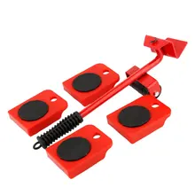 Wonderlife Universal Wheel Furniture Moving System Weight Mobile Home Moving Tool Plastic Handling Five-Piece Manual Combination