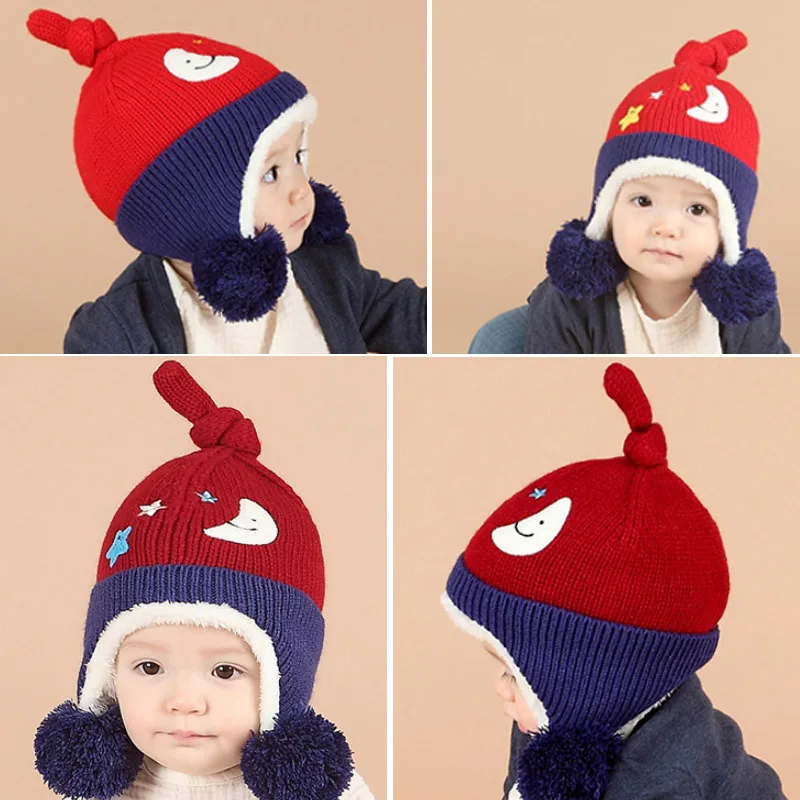 Осенне-зимний детский костюм с шапкой для детей от 6 месяцев до 3 лет вязаная шапка