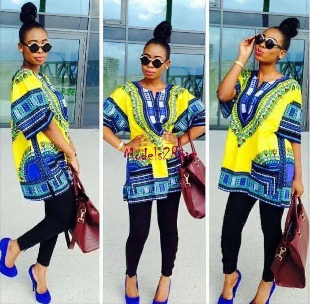 2020 африканские Топы для женщин и мужчин Дашики традиционная африканская одежда