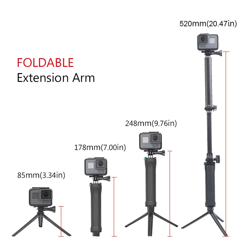 3 Manier монопод крепление для камеры удлинитель Statief voor eken h9/h9r h8/h8r Gopro Hero 4 2 + 1 SJ4000|for