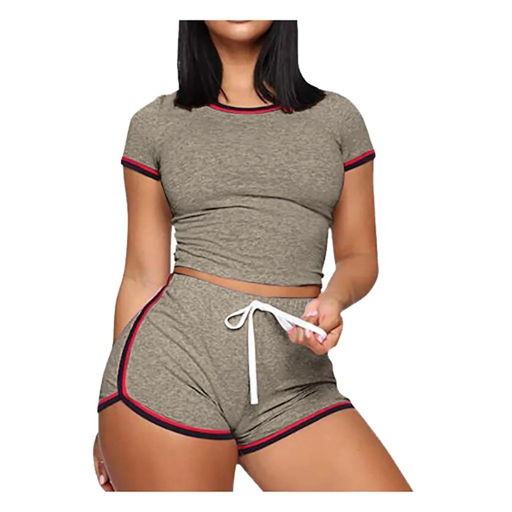 

Women Fitness Sport Yoga Suit Seamless Women Yoga Sets Short sleeves Yoga Clothing Female Sport Gym Suits Wear Running Clothes