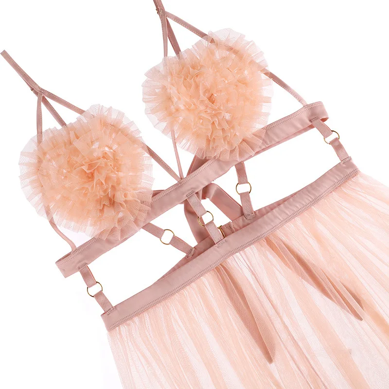 Кружевная атласная ночная рубашка с глубоким V образным вырезом сексуальное