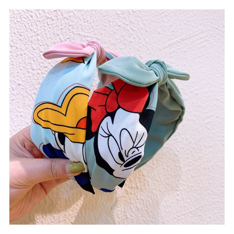 Повязка для волос с мультяшным принтом Минни Диснея заколка широким покрытием и