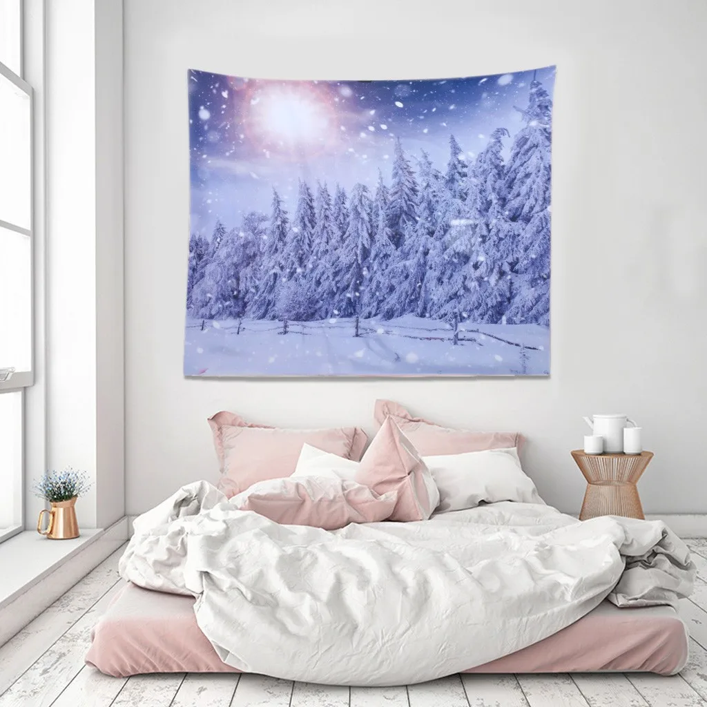 Красивый Рождественский гобелен настенный Декор для дома и комнаты фестиваль