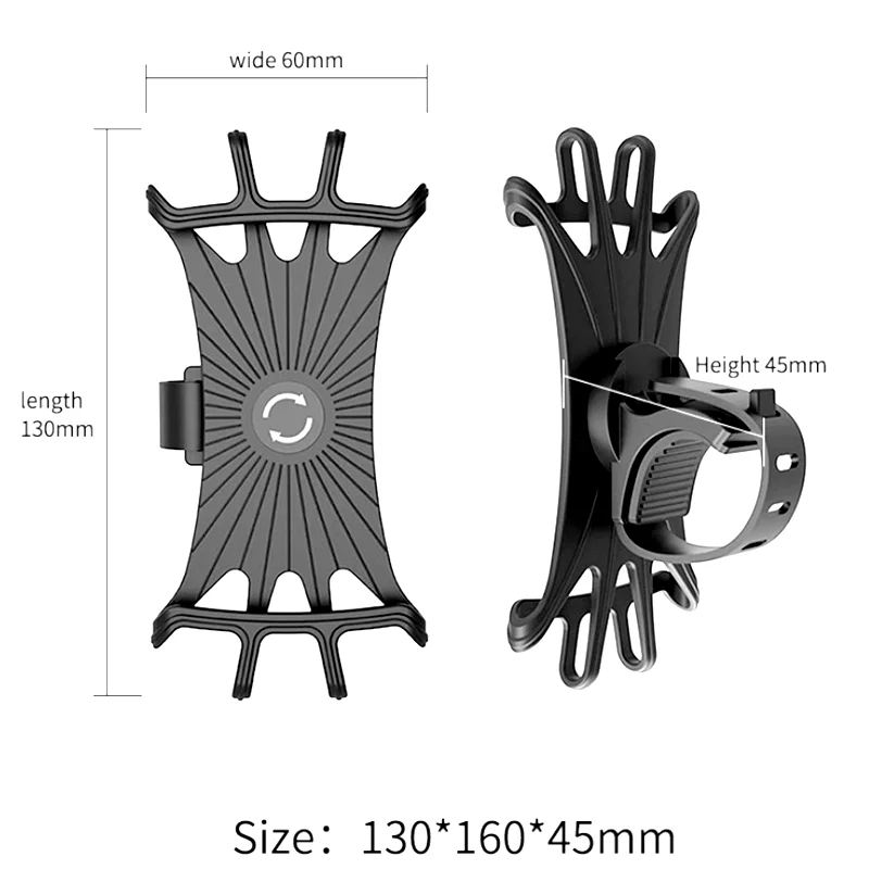 suikuai d1 360 rotatabl silicone phone holder bicycle motorcycle stand anti drop mobile gps bracket for iphone 12 huawei samsung free global shipping