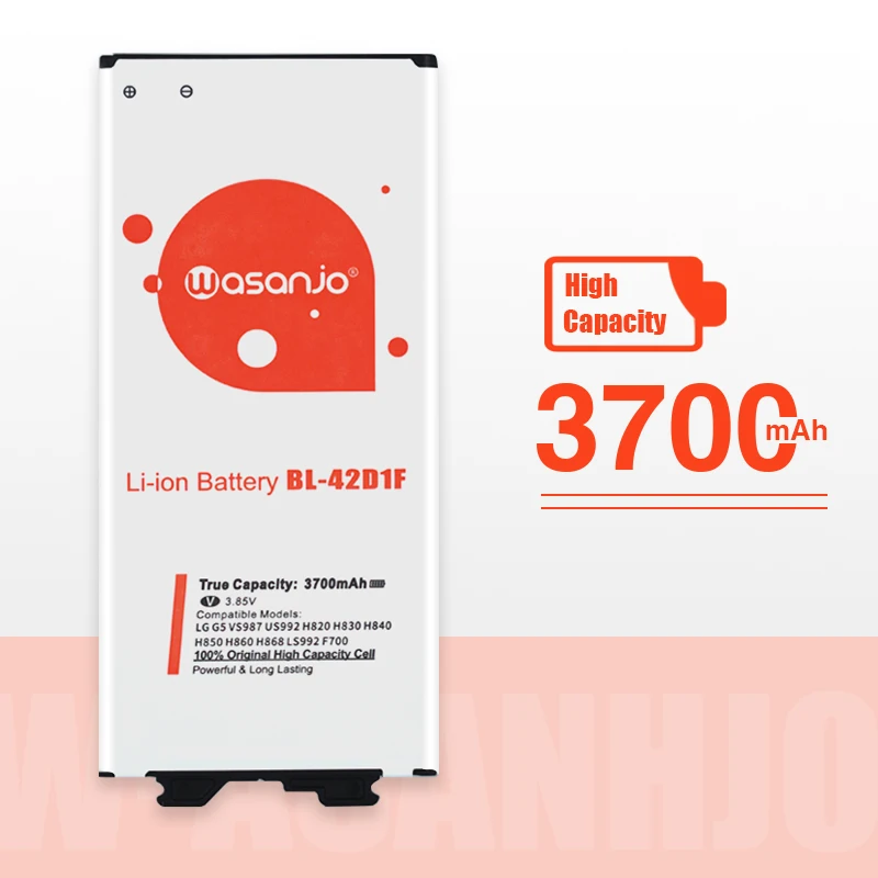 2 шт. Высокая емкость Оригинал 3700 мАч BL 42D1F для LG G5 VS987 US992 H820 H840 H850 H830 H831 H868 F700S F700K H960