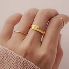 Оригинальное кольцо на заказ, персонализированное кольцо с буквенным принтом Anillos Mujer, золотистого и серебряного цвета, регулируемые Изящные именные кольца для женщин и девочек, ювелирные изделия BFF