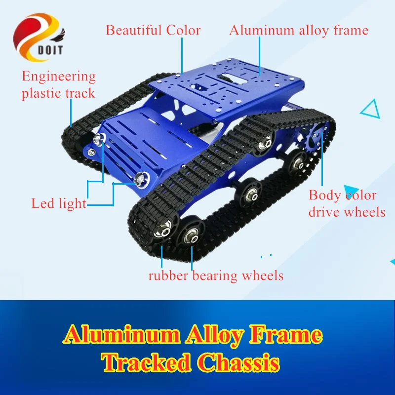 DOIT гусеничный корпус робота YP100 с рамой из алюминиевого сплава 12 В высокая