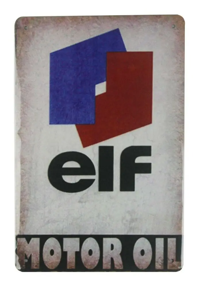Эльф мотор масла Оловянная металлическая винтажная вывеска искусство стена