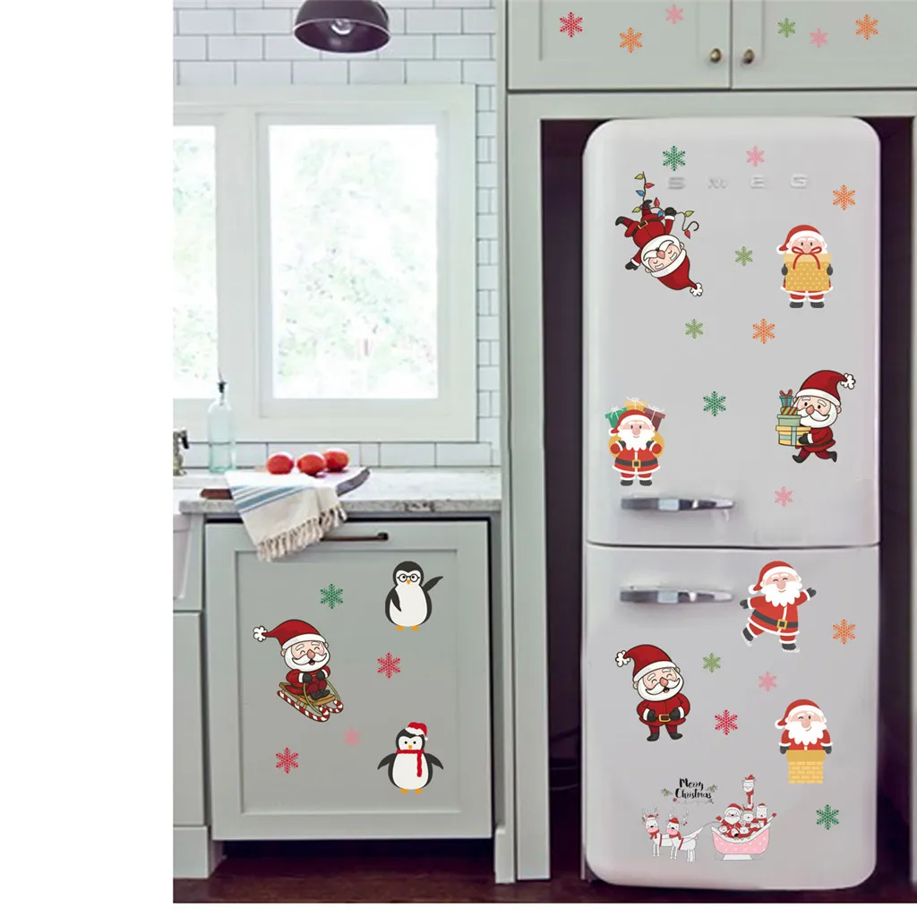 Наклейки на окна Рождественские декоративные наклейки сделай сам