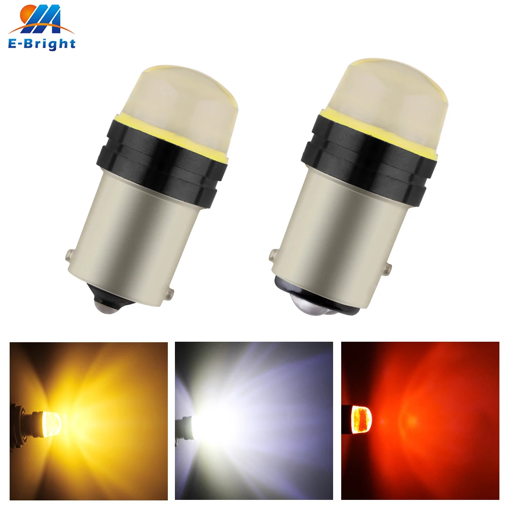 

50 шт. 12 В Белый Красный Янтарный COB 12 SMD Светодиодная лампа P21W BA15S PY21W BAU15S P21/5W BAY15D сигнал поворота Задний стоп-сигнал фсветильник заднего хода