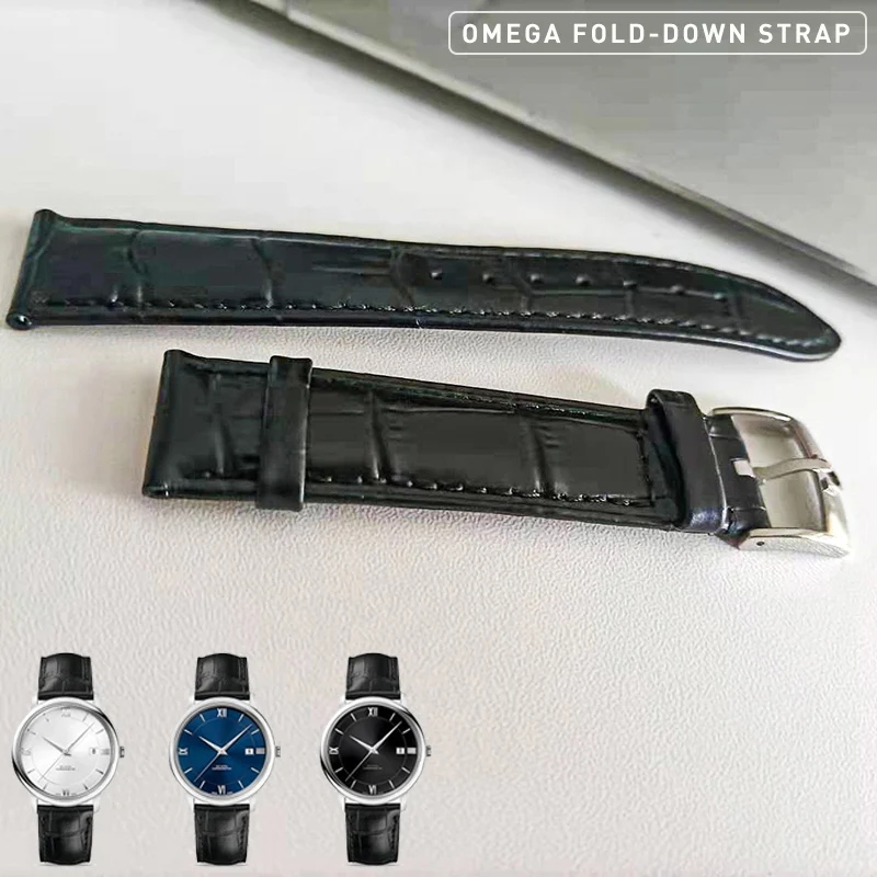 

Ремешок из натуральной кожи для часов Omega SPEEDMASTER DE VILLE SEAMASTER